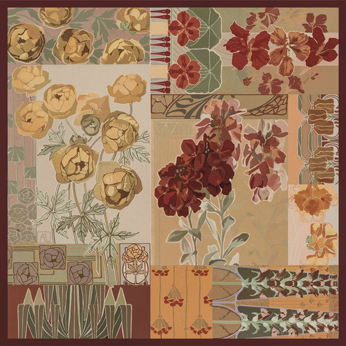 丝棉方巾天然面料复古老少皆宜