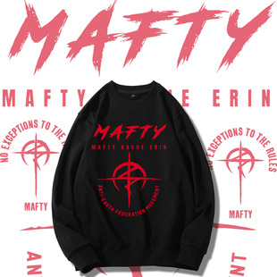 GUNDAM外套机动战士高达闪光的哈萨维卫衣男秋季圆领加绒连帽衣服