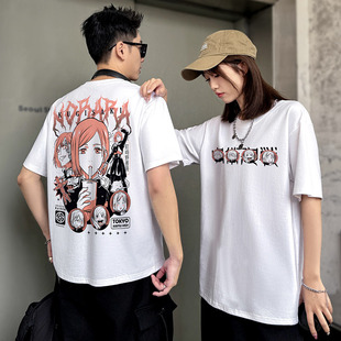 Jujutsu Kaisen咒术回战T恤短袖男款钉崎野蔷薇半袖夏季宽松衣服