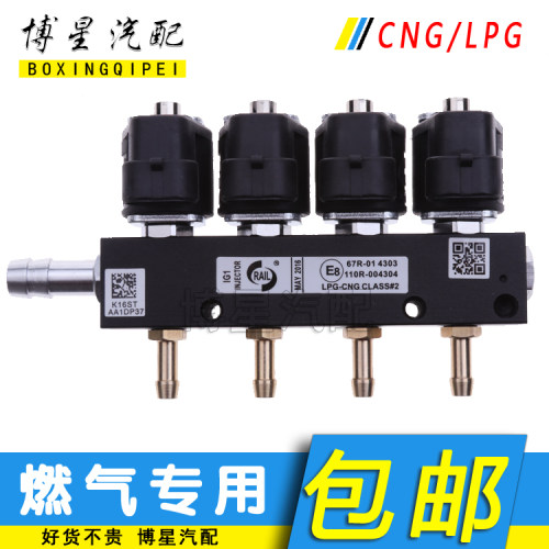 CNG汽车天然气改装配件套件油改气喷轨气车用LPG液化气共轨喷气嘴