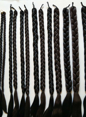 假发辫子女麻花辫马尾辫子表演造型假发大小辫发饰古装头饰长辫子