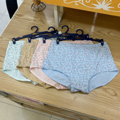 新一系XK65382新1系女100纯棉提臀印花抗菌高腰平角大版 妈妈内裤
