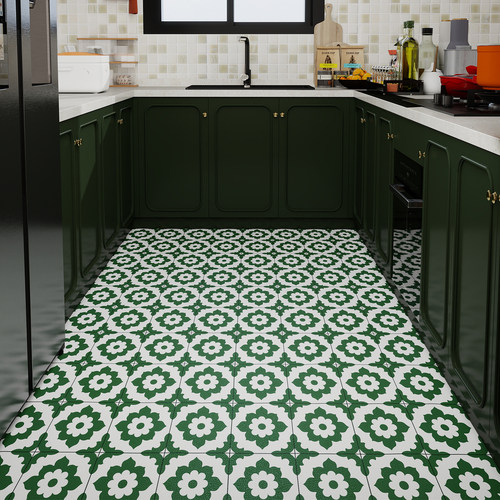 美式厨房PVC皮革地垫免洗可裁剪防油防水脚垫可擦洗地毯进门地垫