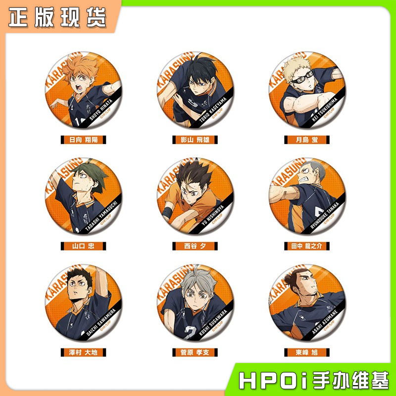 【Hpoi现货】万代 排球少年 垃圾场决战 乌野 吧唧徽章 Vol2 周边