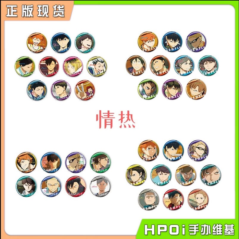 【Hpoi二手】TAKARATOMY 排球少年 热情 情热 吧唧徽章vol1~4周边