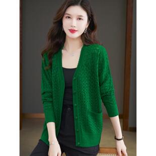 韩版 大码 女装 中年妈妈冰丝长袖 开衫 外套防晒衫 宽松空调衫 薄 针织衫