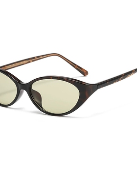 韩版老钱风猫眼玳瑁显脸小墨镜