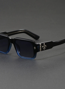 长方形窄框复古简约防紫外线墨镜