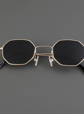 多边形小框墨镜方形复古