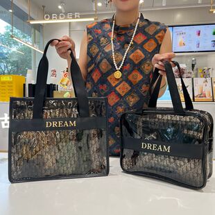 金歌新款化妆包女洗漱包便携式大容量旅行收纳包手提包防水包