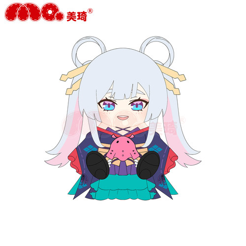 超时空辉夜姬!美琦原创同人周边月见八千代17cm可爱棉花娃娃装饰