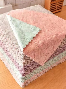 百洁布家用阳离子吸水不掉毛不粘油懒人抹布洗碗布清洁厨房用品