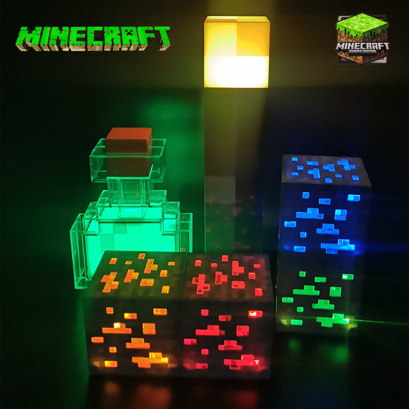 我的世界游戏周边Minecraft火炬火把灯变色瓶钻石剑模型儿童玩具_虎窝淘