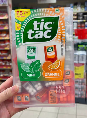 tictac清新口气薄荷什锦滴答嘀嗒无糖木糖醇口香糖72枚润喉糖盒装