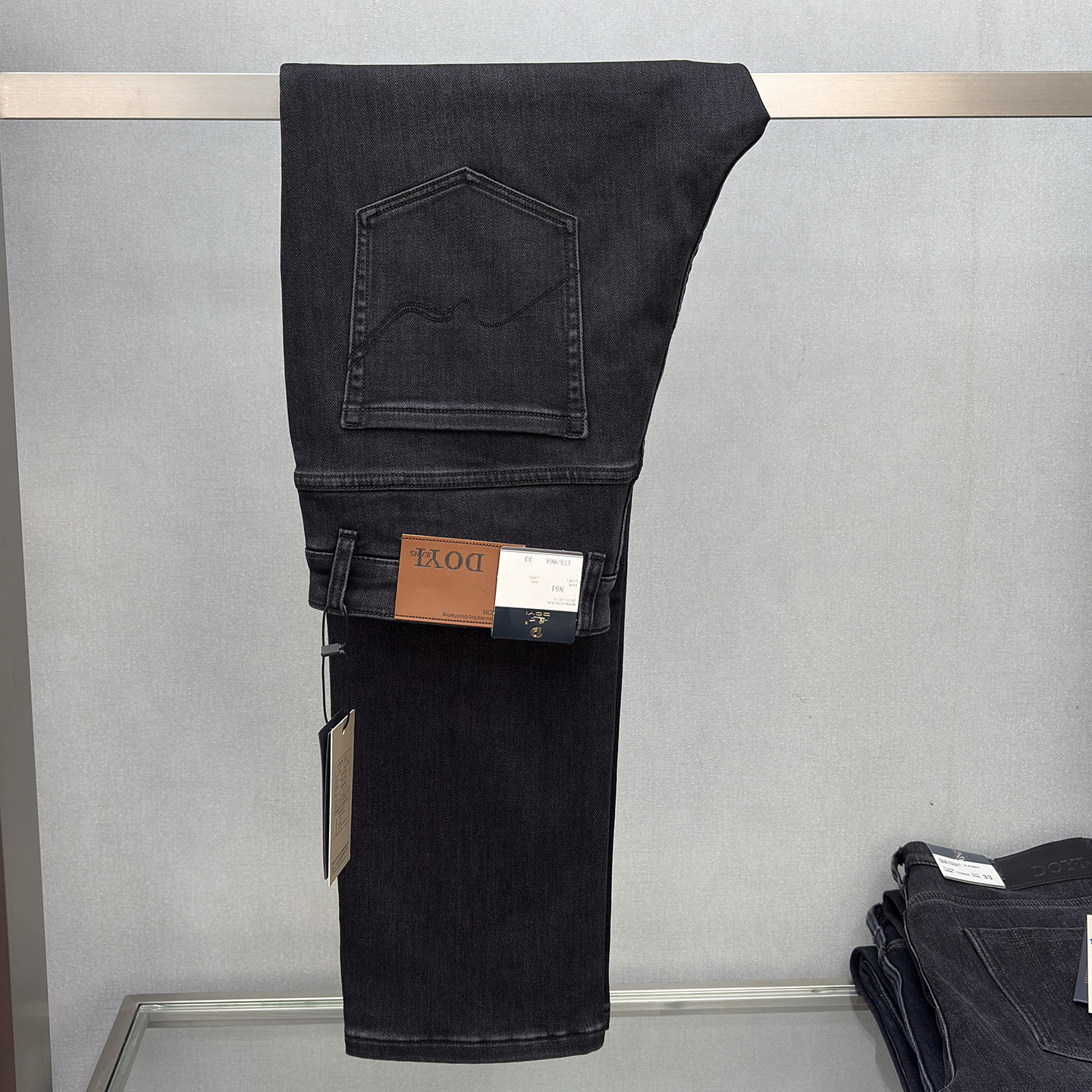 道一男裤拉链N51黑色高腰弹力宽松直筒裤2025秋冬新款休闲牛仔裤