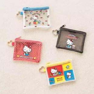 日韩卡通萌趣hellokitty猫猫 50周年透明PVC小包手拿收纳包口红包