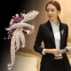 胸针女高档精致水钻胸花奢华西装 气质轻奢百搭别针2024新款 配饰品