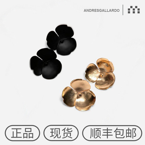 西班牙设计师品牌风手工陶瓷耳钉