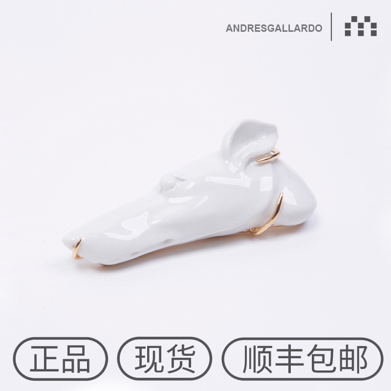 西班牙设计师品牌Andres Gallardo手工狗狗胸针灵缇个性可爱配饰
