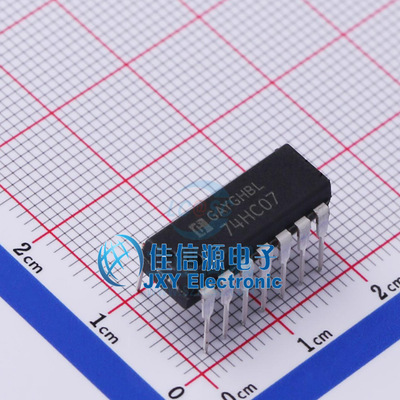 缓冲器/驱动器    74HC07N  HGSEMI(华冠)  DIP-14