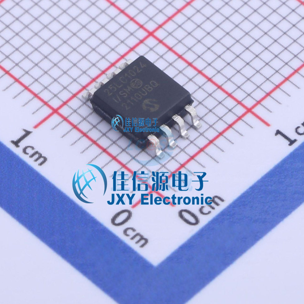 EEPROM芯片 25LC1024T-I/SM  MICROCHIP(美国微芯)  SOIJ-8