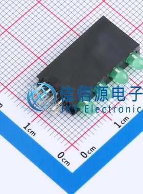 LED灯座 WP934SB/4GD Kingbright DIP-8-2.54mm绿色2V~2.4V 10mA