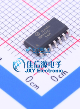 反相器 MM74HC14MX onsemi(安森美) SOIC-14全新6通道2uA施密特