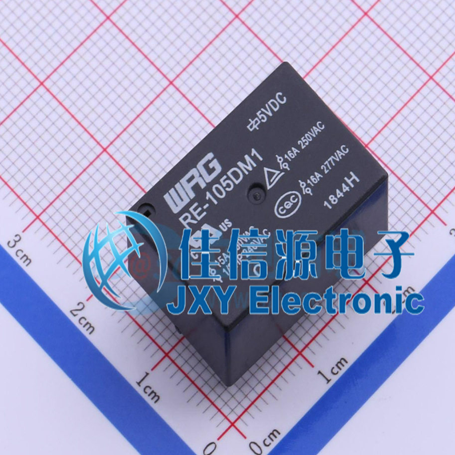 功率继电器       RE-105DM1   WRG(旺荣集团)  5V 16A