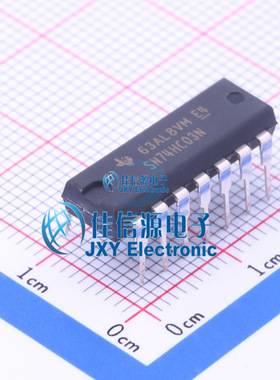逻辑门     SN74HC03N  TI()  DIP-14