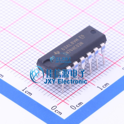 逻辑门     SN74HC03N  TI()  DIP-14