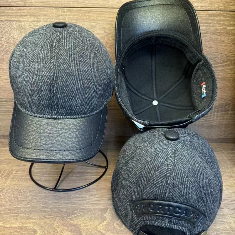 保暖男式秋冬季鸭舌帽前进帽