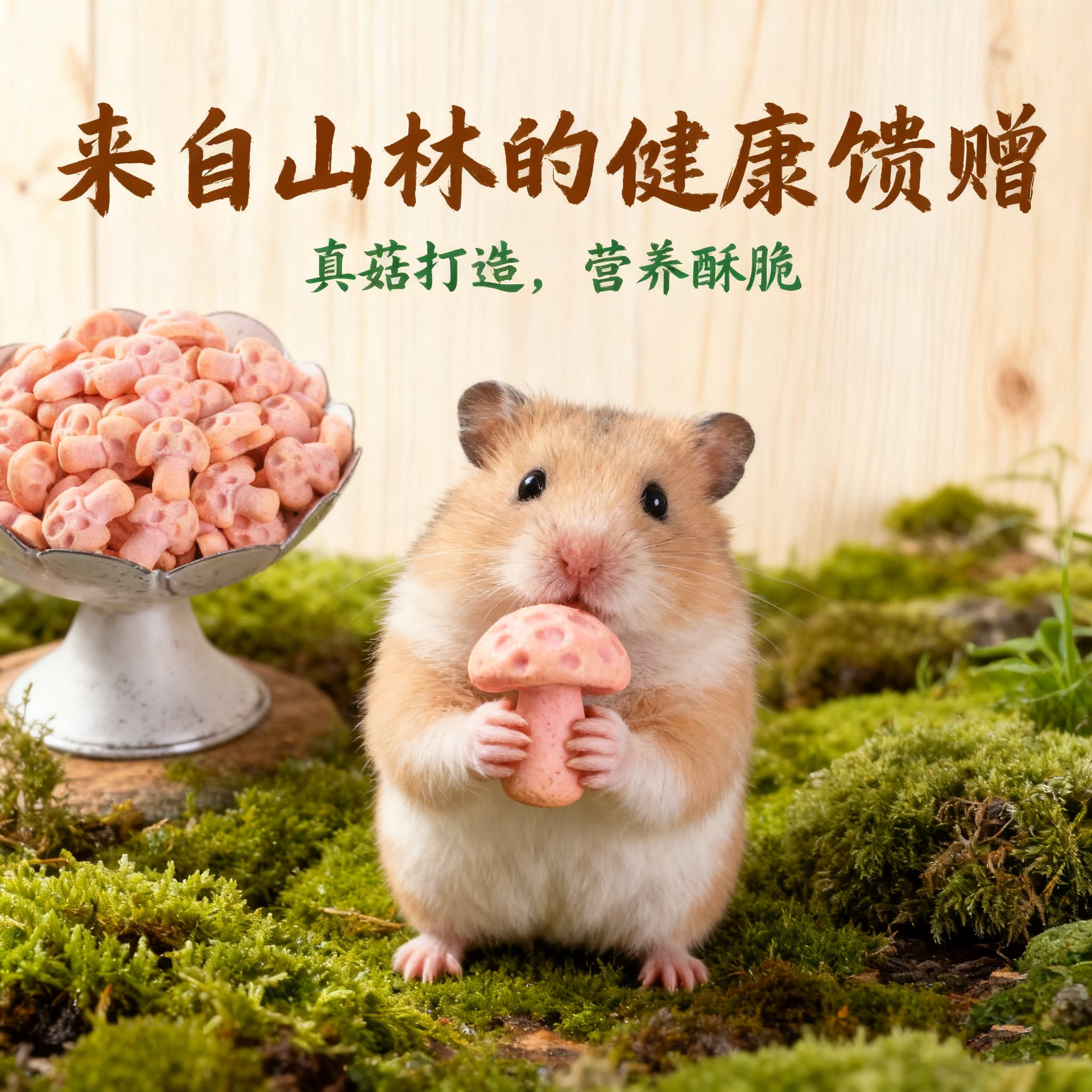 仓鼠磨牙饼干金丝熊小零食羊奶蘑菇酥花枝鼠等小宠爱吃的营养辅食