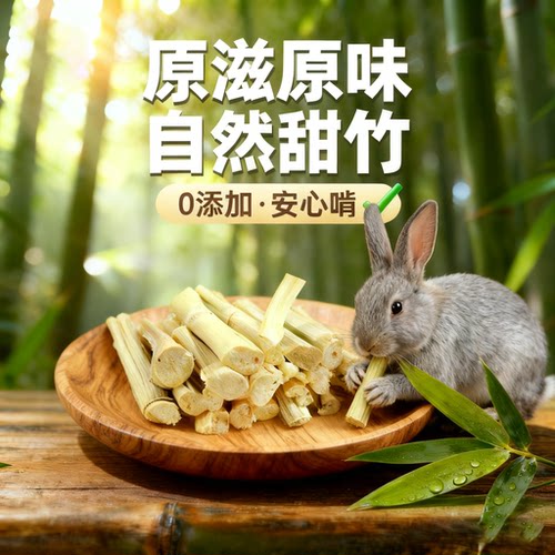 兔子磨牙棒甜竹枝健齿高纤维