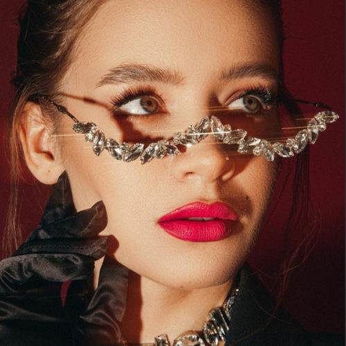 跨境欧美时尚新款小钻眼镜框满钻简约镶钻框架眼镜Eyeglass frame