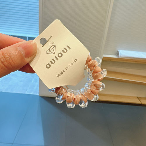 OUI电话线发绳果冻色高弹力皮筋