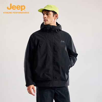 JeepXtreme Performance冲锋衣外套男女同款户外登山服连帽夹克服