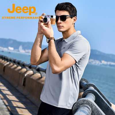 Jeep户外高端男士短袖POLO