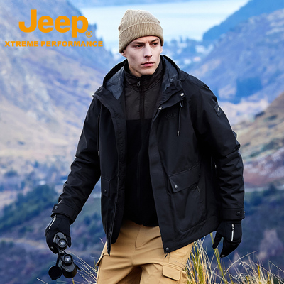 JeepXtreme Performance户外高端男士冲锋衣抓绒两件套J342094084