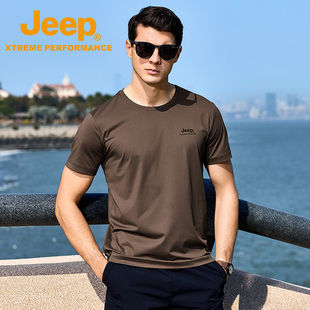 Jeep Xtreme Performance 户外高端男士户外圆领透气短袖速干T恤