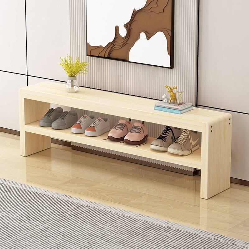 实木入户换鞋凳原木色松木极窄长条木凳浴室凳床边填缝卧室床尾凳