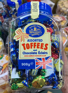 2026新品年货英国Walker's沃尔克斯什锦味太妃糖喜糖糖果休闲零食