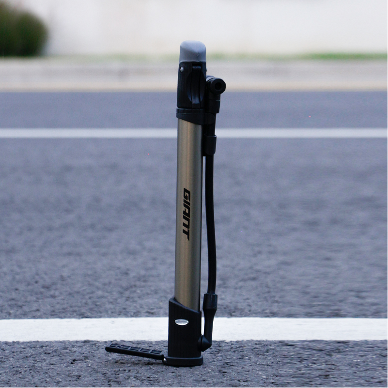 正品捷安特气筒公路山地自行车脚踩便携打气筒美法嘴带气压表装备