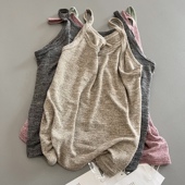女休闲无袖 软糯慵懒风B016针织吊带夏季 新款 上衣内搭百搭杂色系列