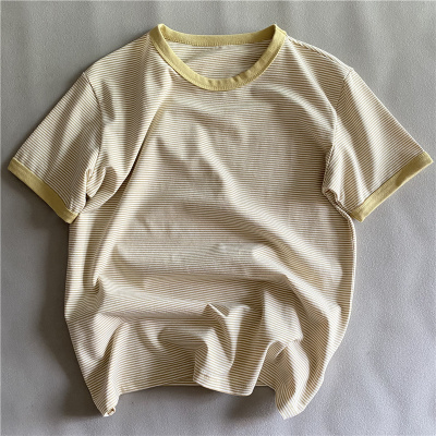 短袖休闲风常规棉布女士