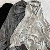 包邮 套头T恤休闲上衣杂色系女士 586针织排扣长袖 极其软糯性价比