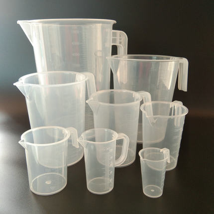 透明塑料带刻度量杯医用烘焙用50ML200ML250ML500ML1000ML5000ML