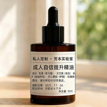 成人自信提升精油乳香天竺葵玫瑰草肩颈护理滋养修护50ml