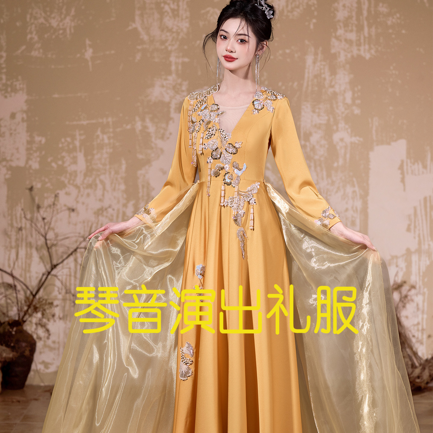 定制2025新款演出服女高级感礼服图片