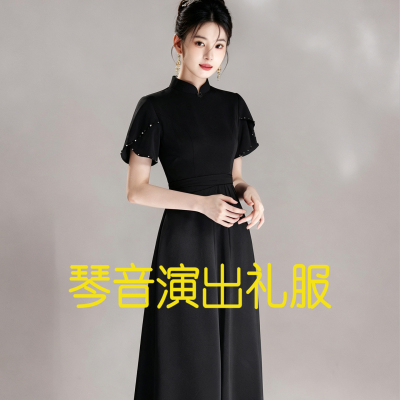 新款学生艺考唱歌礼服裙女高级感