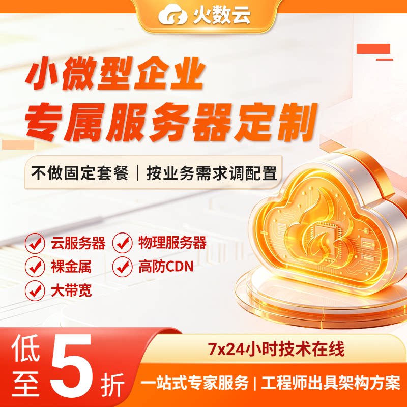 火数云按需定制高防服务器租赁大带宽算力云服务器物理机专属定制